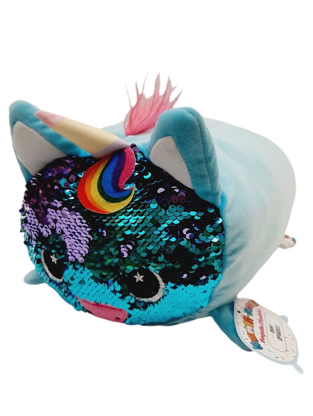 🍒 Moosh-Moosh Sparkle the Unicorn Sequin Plush Pillow 10-Inch Soft Kids Toy